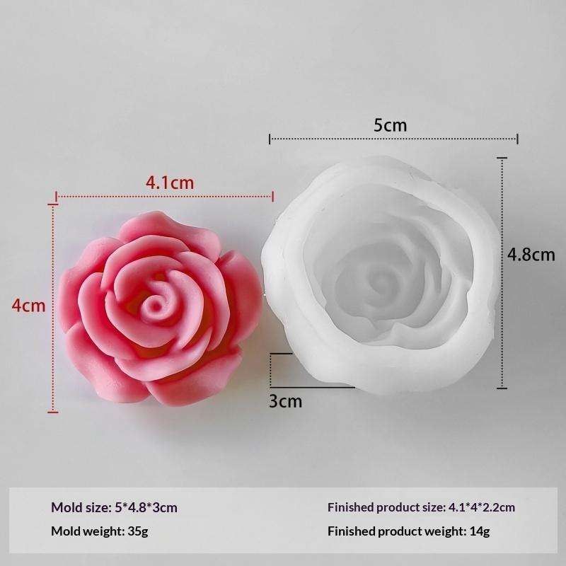 Floral 3D silicone mold for candle making, soap crafting and baking – flexible food-grade flower petal mold