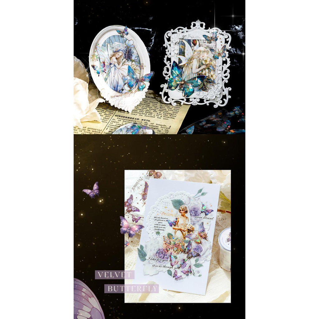 Crystal Holographic Butterfly Sticker Roll | 6-Roll DIY Set - SummitGH