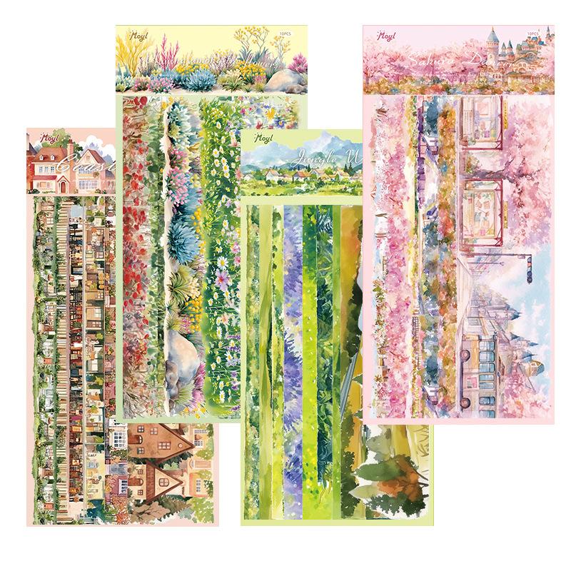 Cottagecore Floral PET Stickers | 6-Bag DIY Journaling Set - SummitGH