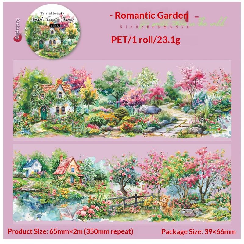 Scenic Town Landscape PET Sticker Roll | 6-Roll Cottagecore Set - SummitGH