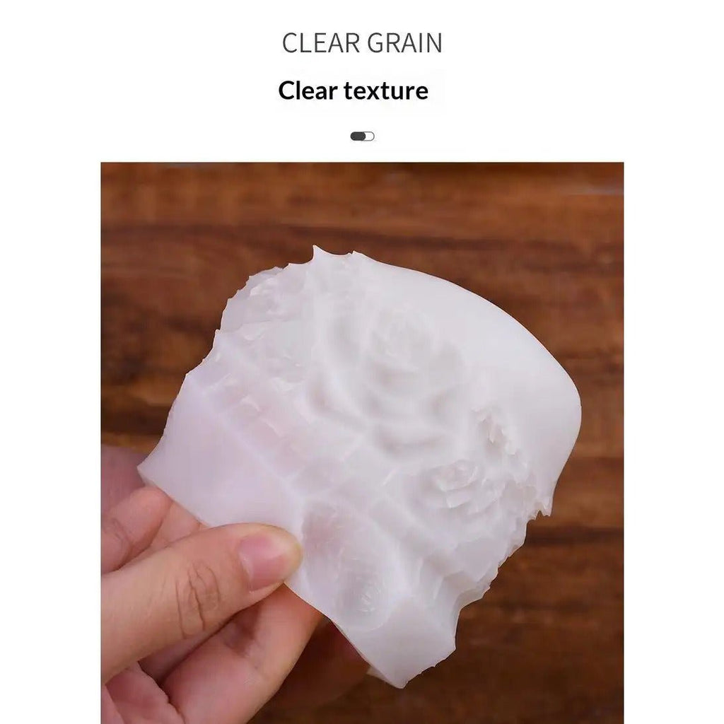 Flower Digital Silicone Mould 3D Silicone Mold for Scented Candles & Plaster Sculptures Candle Mold DIY Craft Tool - SummitGH