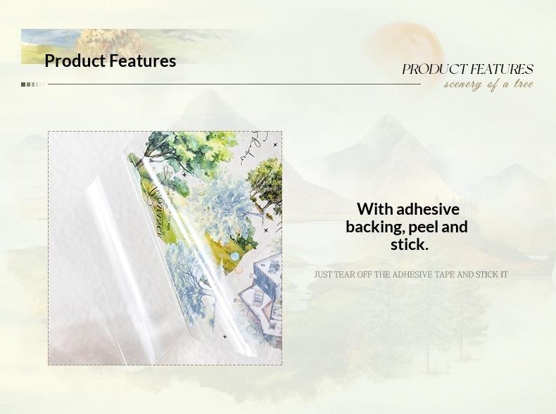 Botanical Cottagecore PET Sticker Roll | 6-Roll Aesthetic Set - SummitGH