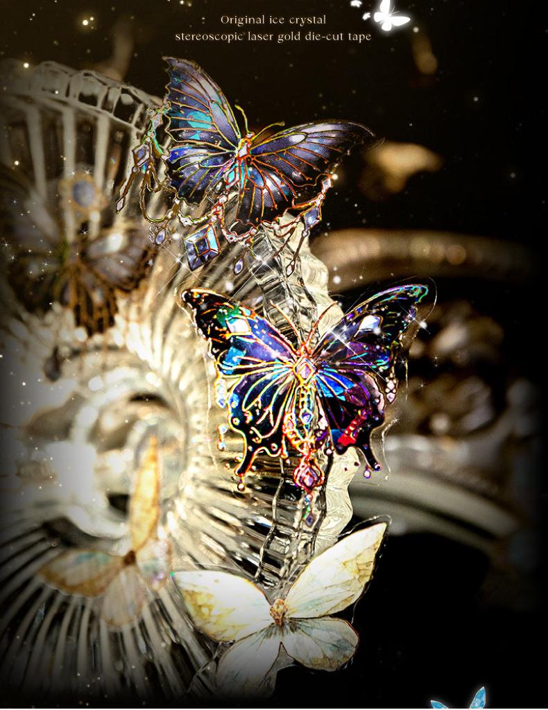 Crystal Holographic Butterfly Sticker Roll | 6-Roll DIY Set - SummitGH