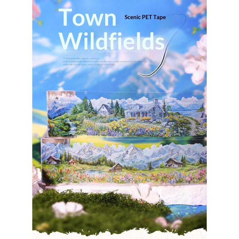 Scenic Town Landscape PET Sticker Roll | 6-Roll Cottagecore Set - SummitGH