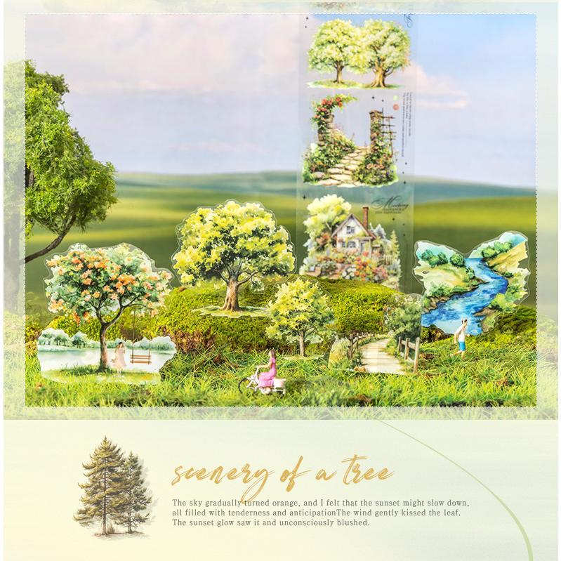 Botanical Cottagecore PET Sticker Roll | 6-Roll Aesthetic Set - SummitGH