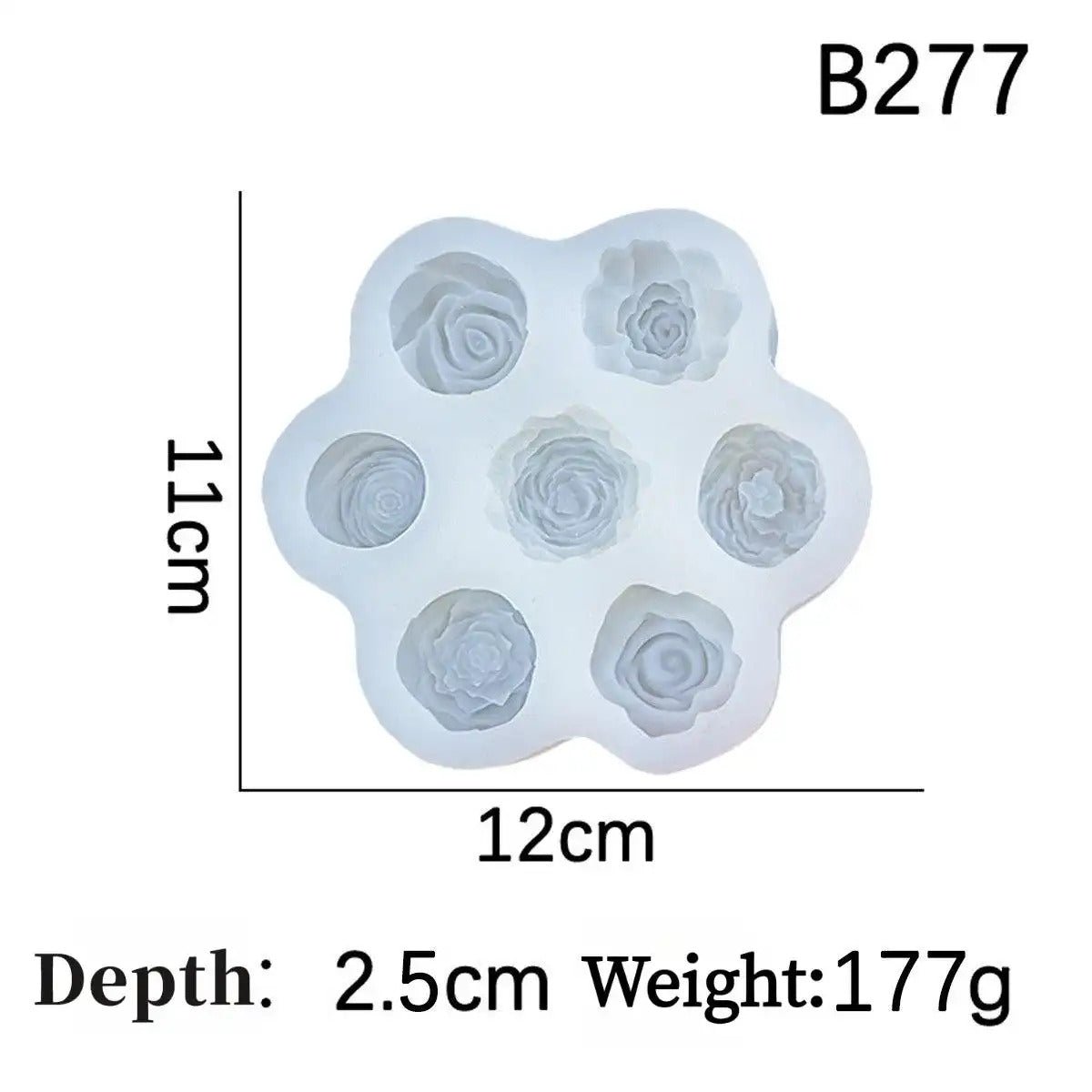 Floral Craft Silicone Mold Set| For Rose & Peony Scented Candles, Cake Decor & Plaster DIY- SummitGH