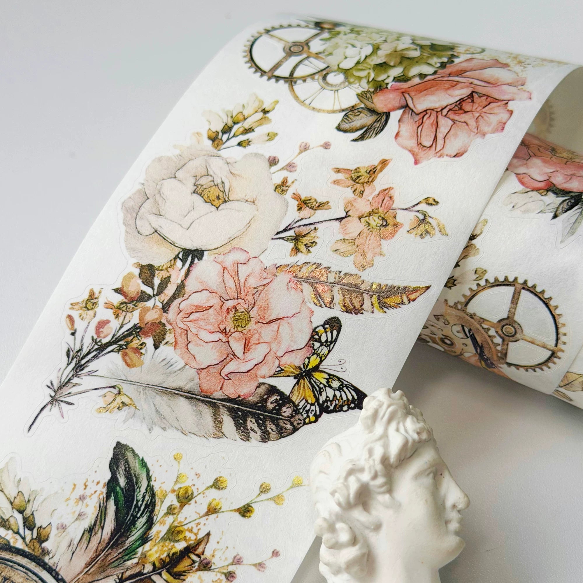 Vintage Floral Washi Tape Set for Journaling – PET & Washi Tape Rose Story Collection for Bullet Journal, Scrapbooking & DIY Crafts Home & Living → Arts & Crafts → Craft Supplies → Stickers DIY Craft Tool - SummitGH
