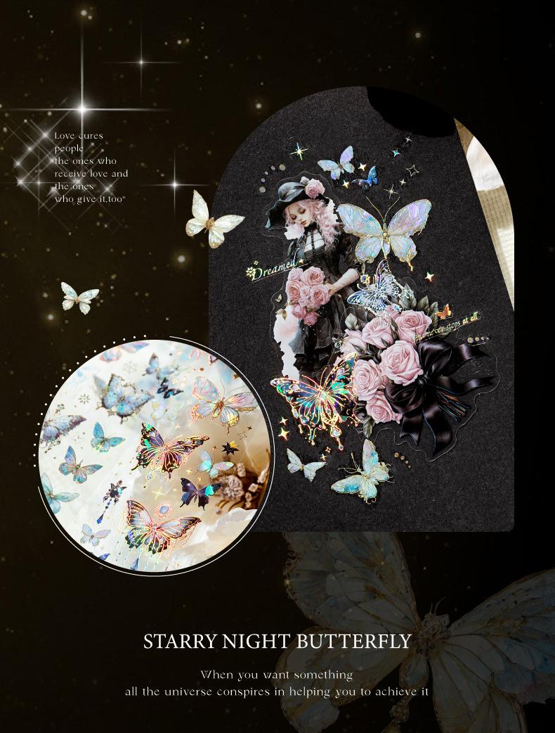 Crystal Holographic Butterfly Sticker Roll | 6-Roll DIY Set - SummitGH
