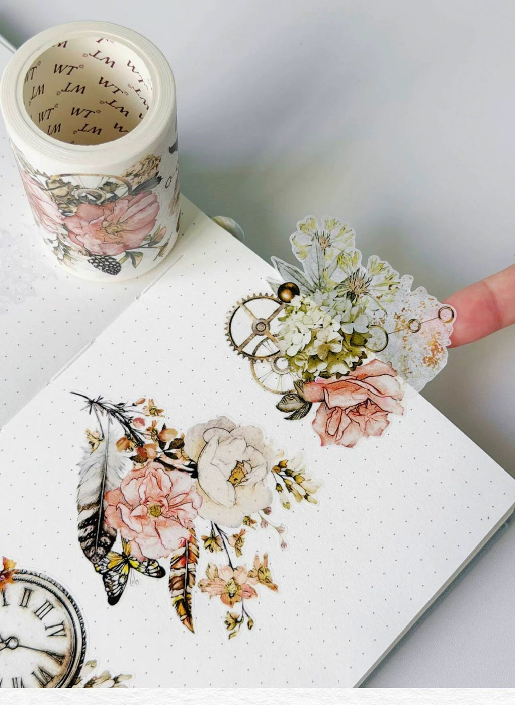 Vintage Floral Washi Tape Set for Journaling – PET & Washi Tape Rose Story Collection for Bullet Journal, Scrapbooking & DIY Crafts Home & Living → Arts & Crafts → Craft Supplies → Stickers DIY Craft Tool - SummitGH