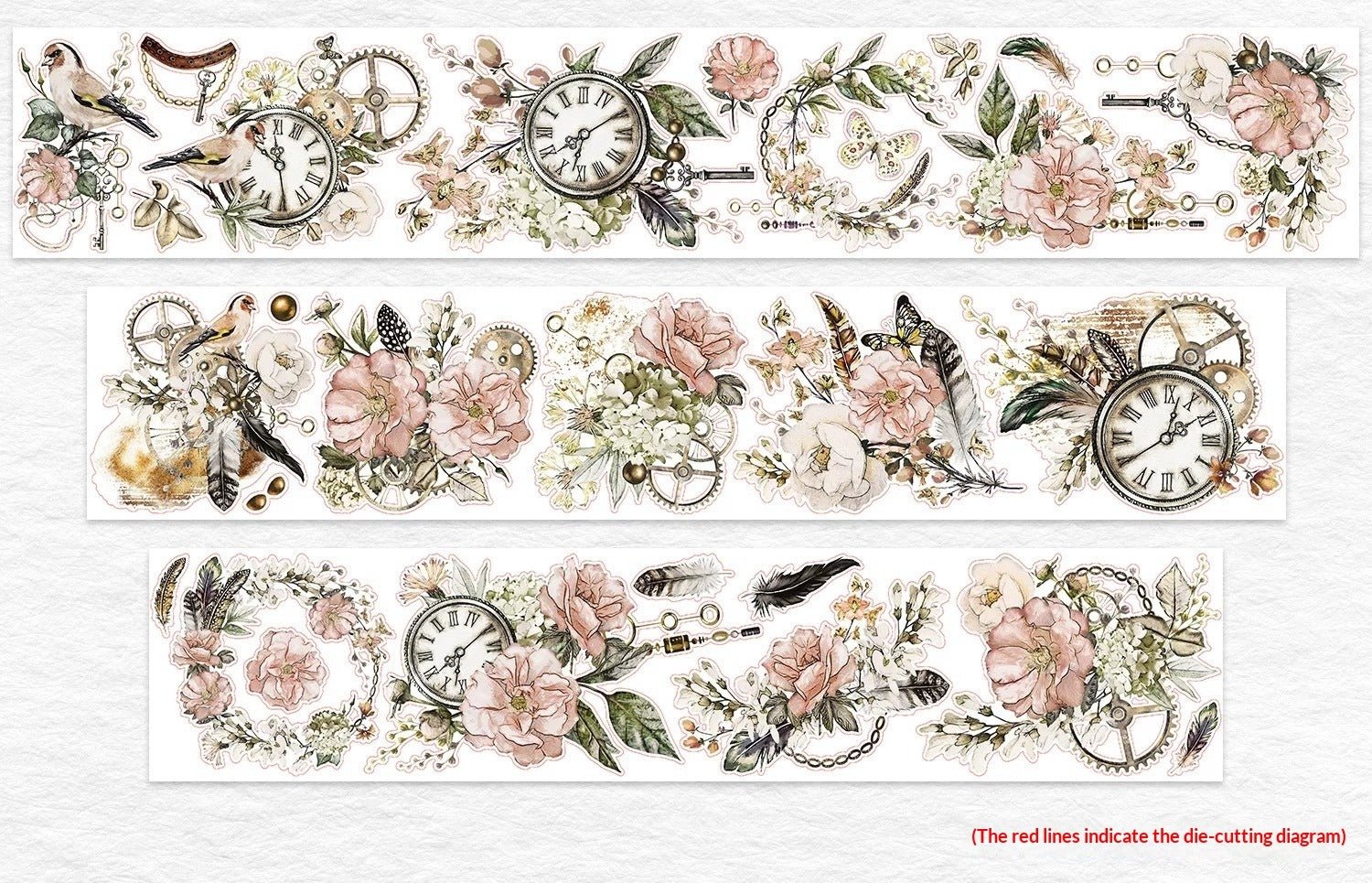 Vintage Floral Washi Tape Set for Journaling – PET & Washi Tape Rose Story Collection for Bullet Journal, Scrapbooking & DIY Crafts Home & Living → Arts & Crafts → Craft Supplies → Stickers DIY Craft Tool - SummitGH