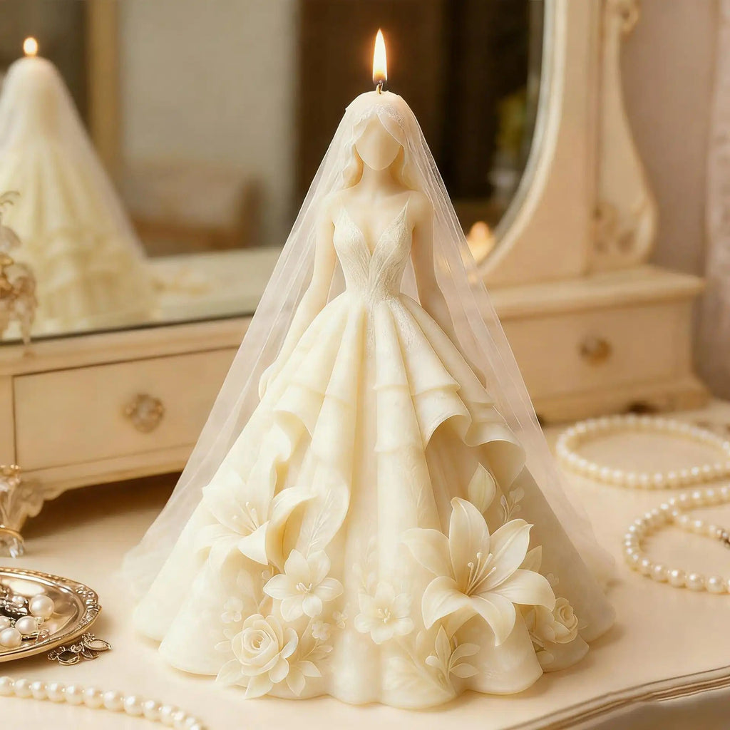 Bridal Silhouette Candle Mold| 3D Silicone Mold for Wedding-Themed Candles & Plaster Keepsakes - SummitGH