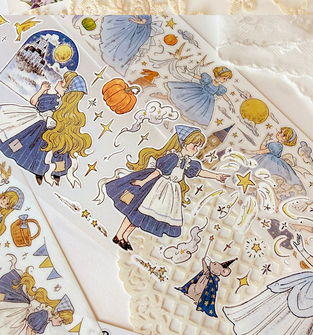 Fairytale Character Washi Tape & Stickers Set for Scrapbooking & DIY Crafts DIY Craft Tool - SummitGH
