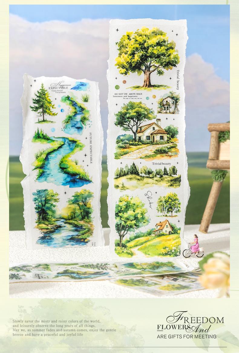 Botanical Cottagecore PET Sticker Roll | 6-Roll Aesthetic Set - SummitGH