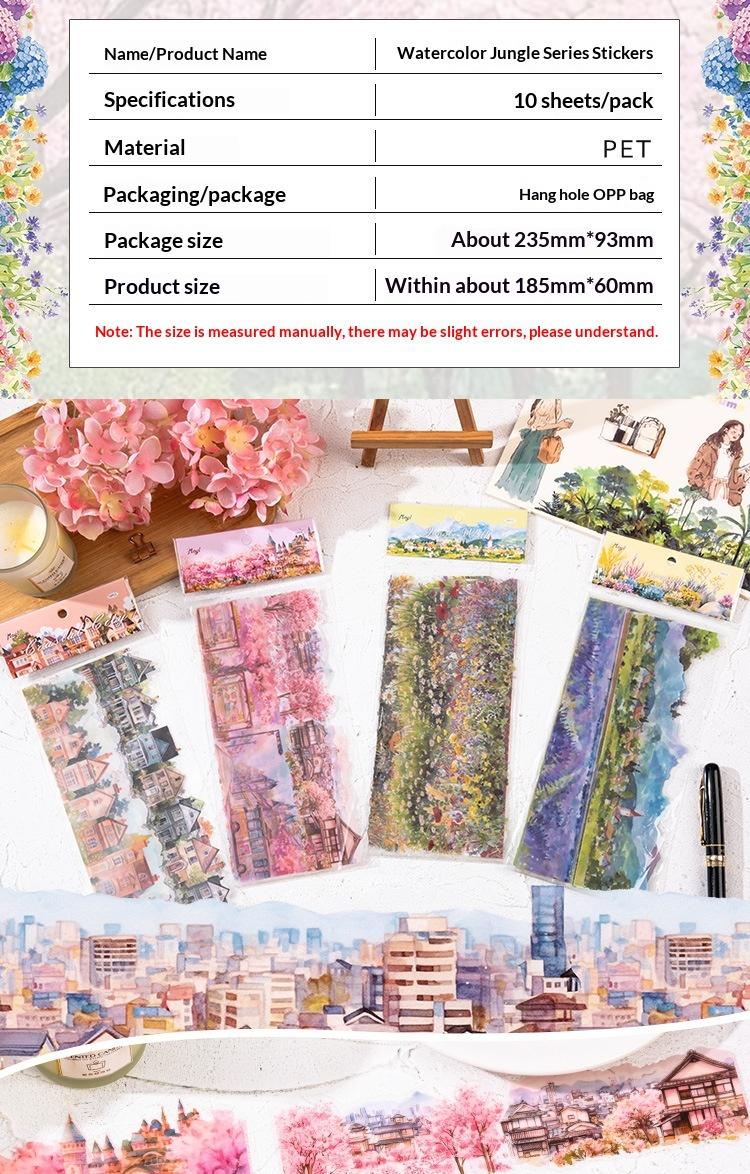 Cottagecore Floral PET Stickers | 6-Bag DIY Journaling Set - SummitGH