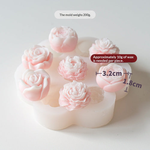 7 - Cavity Flower Silicone Mold Set for Candles & Resin - DIY Floral Craft Mold for Beginners Candle Mold DIY Craft Tool - SummitGH