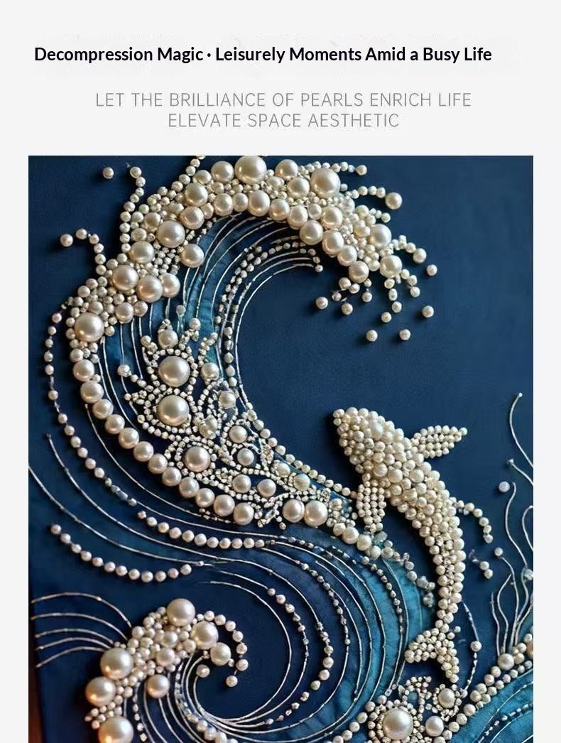 Pearl Art Canvas Kit – Gem Painting Wall Decor (15.7”×19.7”) DIY Craft Set DIY Craft Tool - SummitGH