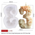 Flower Digital Silicone Mould 3D Silicone Mold for Scented Candles & Plaster Sculptures Candle Mold DIY Craft Tool - SummitGH