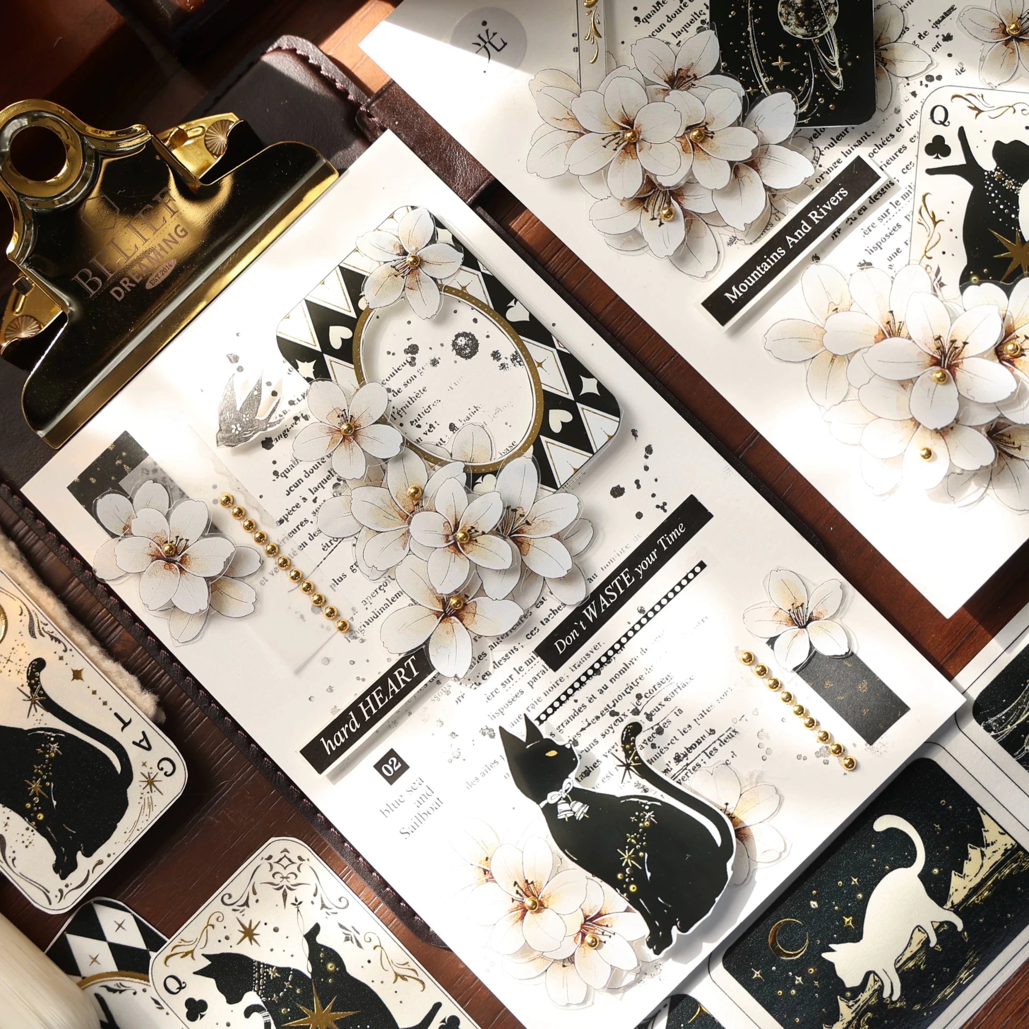 Vintage Cat Playing Card Washi Tape Set - Foil PET Journal Stickers for Scrapbooking #product_typel - SummitGH