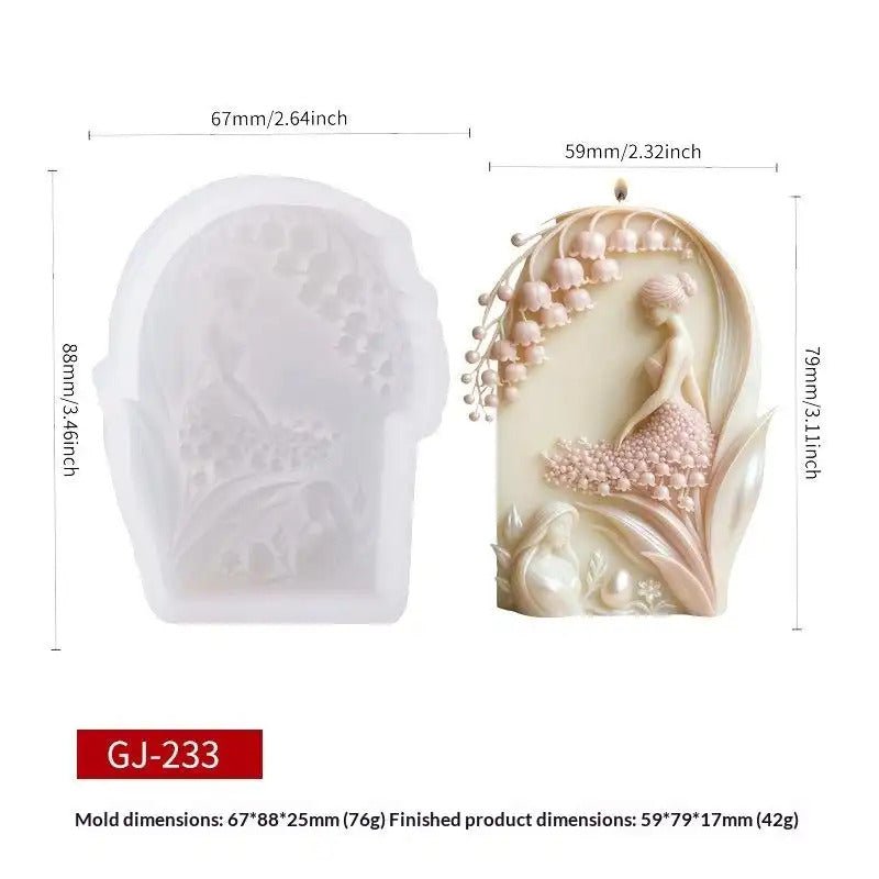 Orchid Candle Mold | Bell Girl Silicone Mold for DIY Resin & Candles Candle Mold DIY Craft Tool - SummitGH