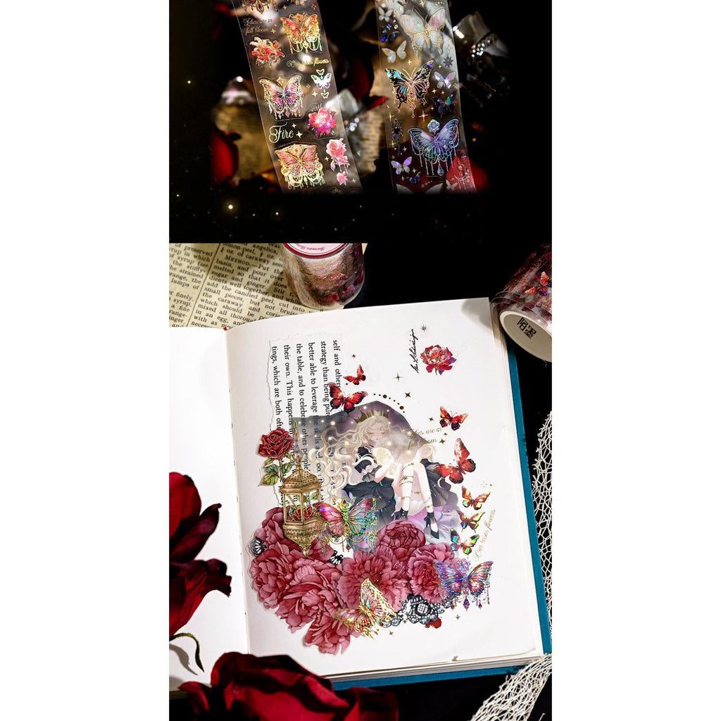 Crystal Holographic Butterfly Sticker Roll | 6-Roll DIY Set - SummitGH