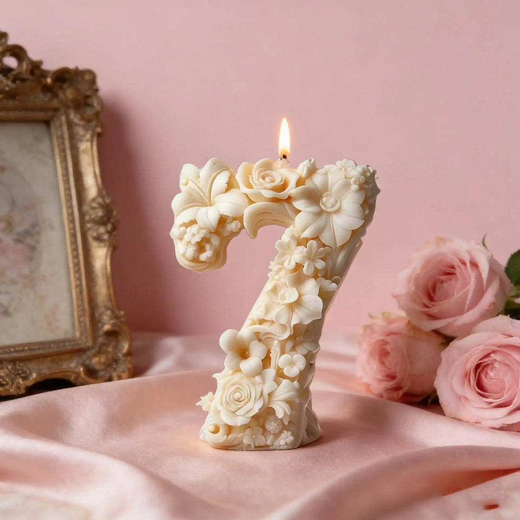Flower Digital Silicone Mould 3D Silicone Mold for Scented Candles & Plaster Sculptures Candle Mold DIY Craft Tool - SummitGH