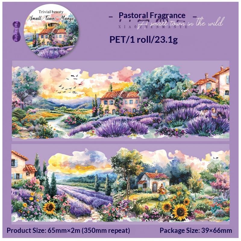 Scenic Town Landscape PET Sticker Roll | 6-Roll Cottagecore Set - SummitGH