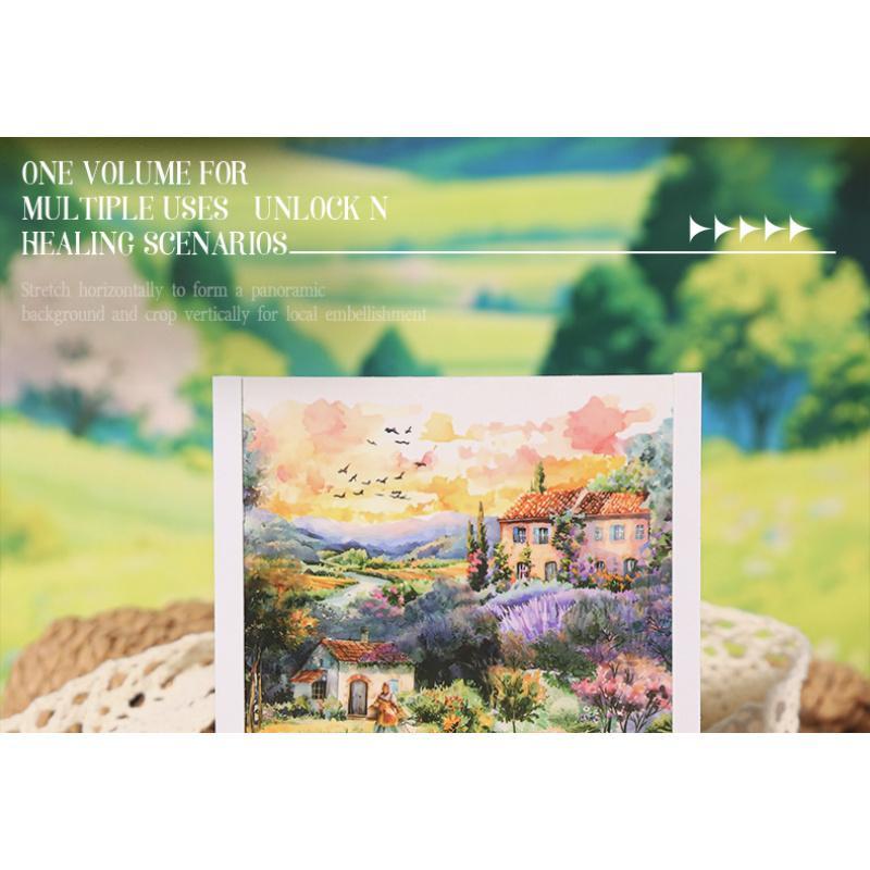 Scenic Town Landscape PET Sticker Roll | 6-Roll Cottagecore Set - SummitGH