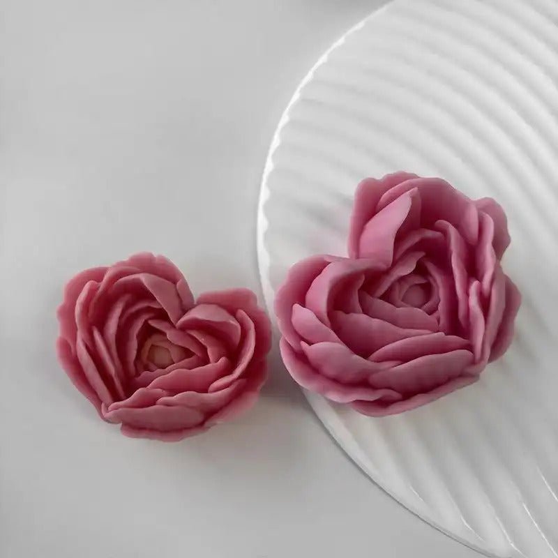 Heart Flower Silicone Mold - DIY Candles, Resin Art & Soap Making Candle Making Supplies DIY Craft Tool - SummitGH