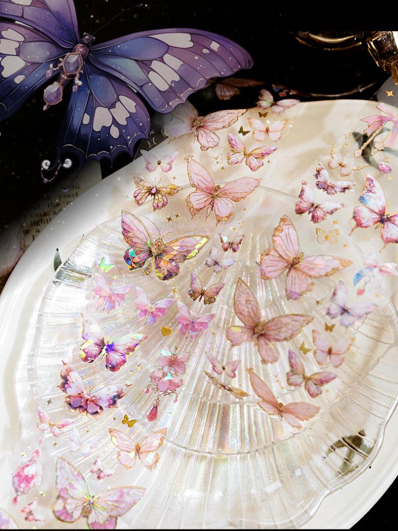 Crystal Holographic Butterfly Sticker Roll | 6-Roll DIY Set - SummitGH