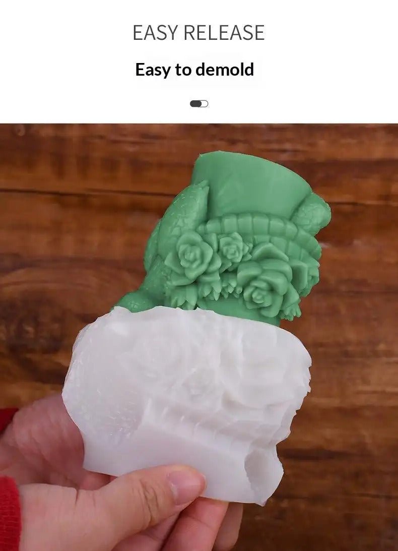 Flower Digital Silicone Mould 3D Silicone Mold for Scented Candles & Plaster Sculptures Candle Mold DIY Craft Tool - SummitGH