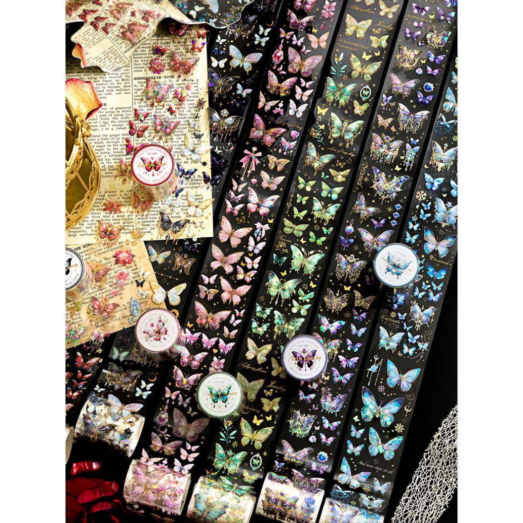 Crystal Holographic Butterfly Sticker Roll | 6-Roll DIY Set - SummitGH