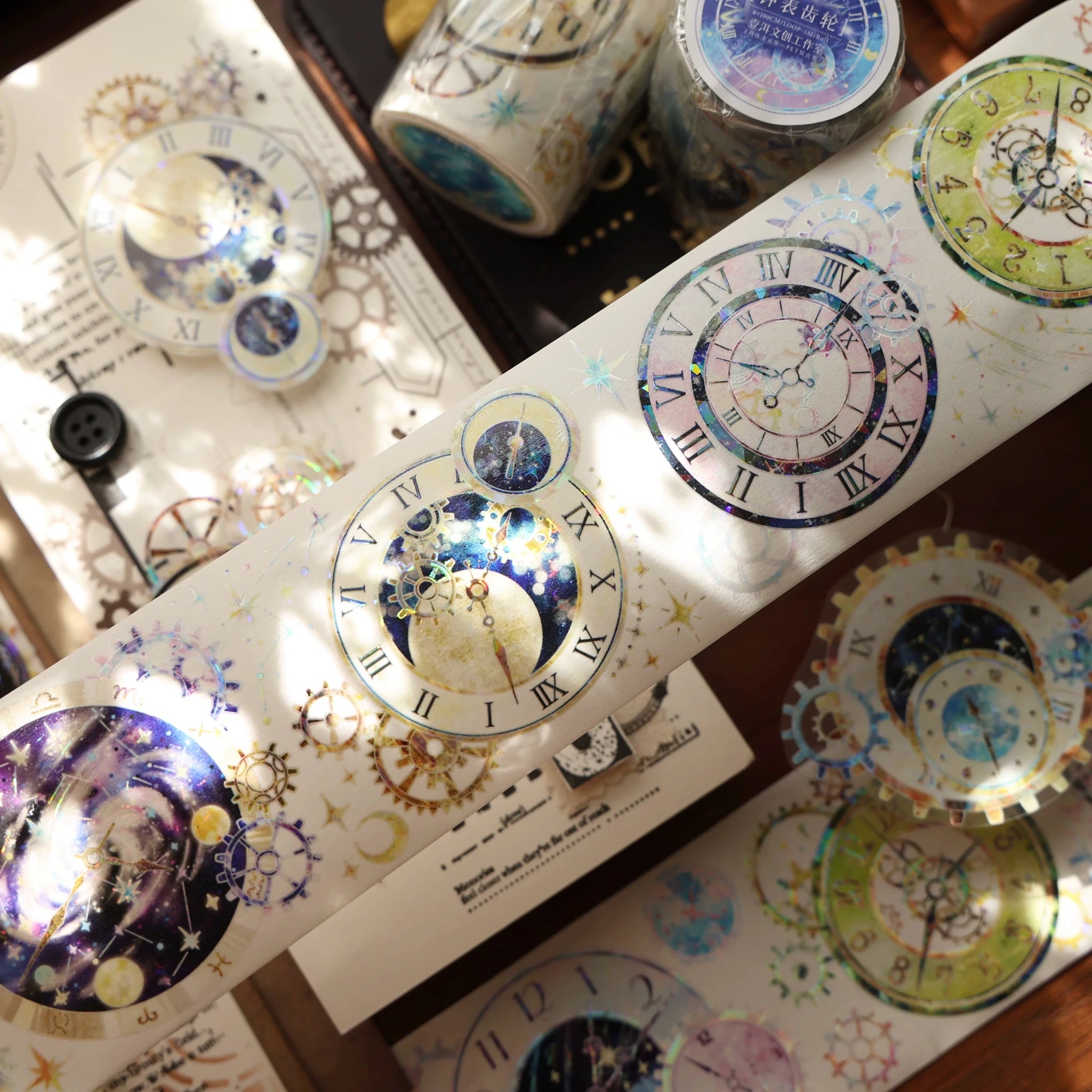 Taiwanese washi tape steampunk design for scrapbooking and DIY decor - SummitGH