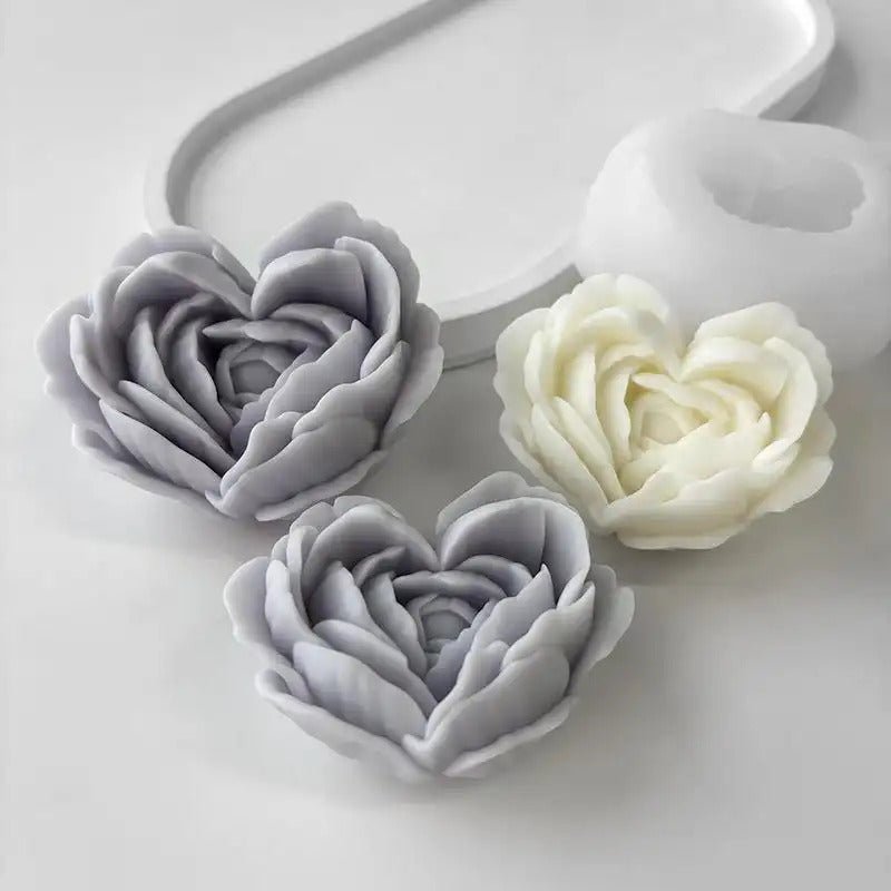 Heart Flower Silicone Mold - DIY Candles, Resin Art & Soap Making Candle Making Supplies DIY Craft Tool - SummitGH