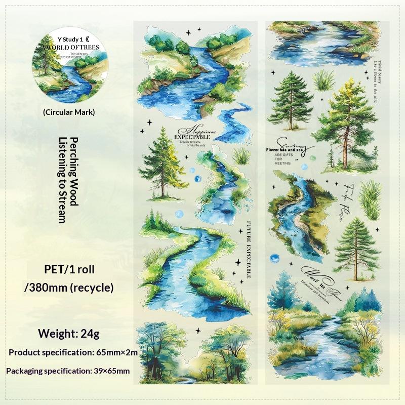 Botanical Cottagecore PET Sticker Roll | 6-Roll Aesthetic Set - SummitGH