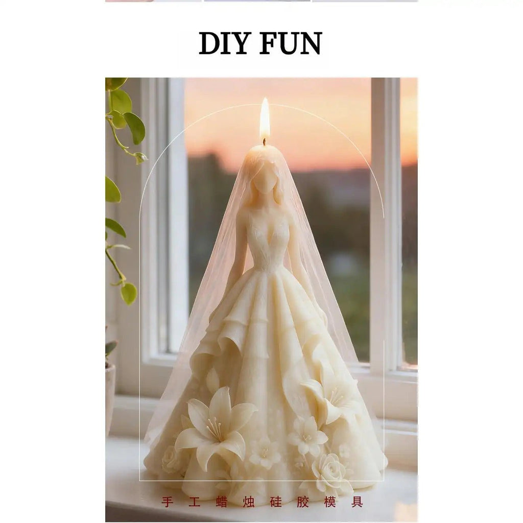 Bridal Silhouette Candle Mold| 3D Silicone Mold for Wedding-Themed Candles & Plaster Keepsakes - SummitGH