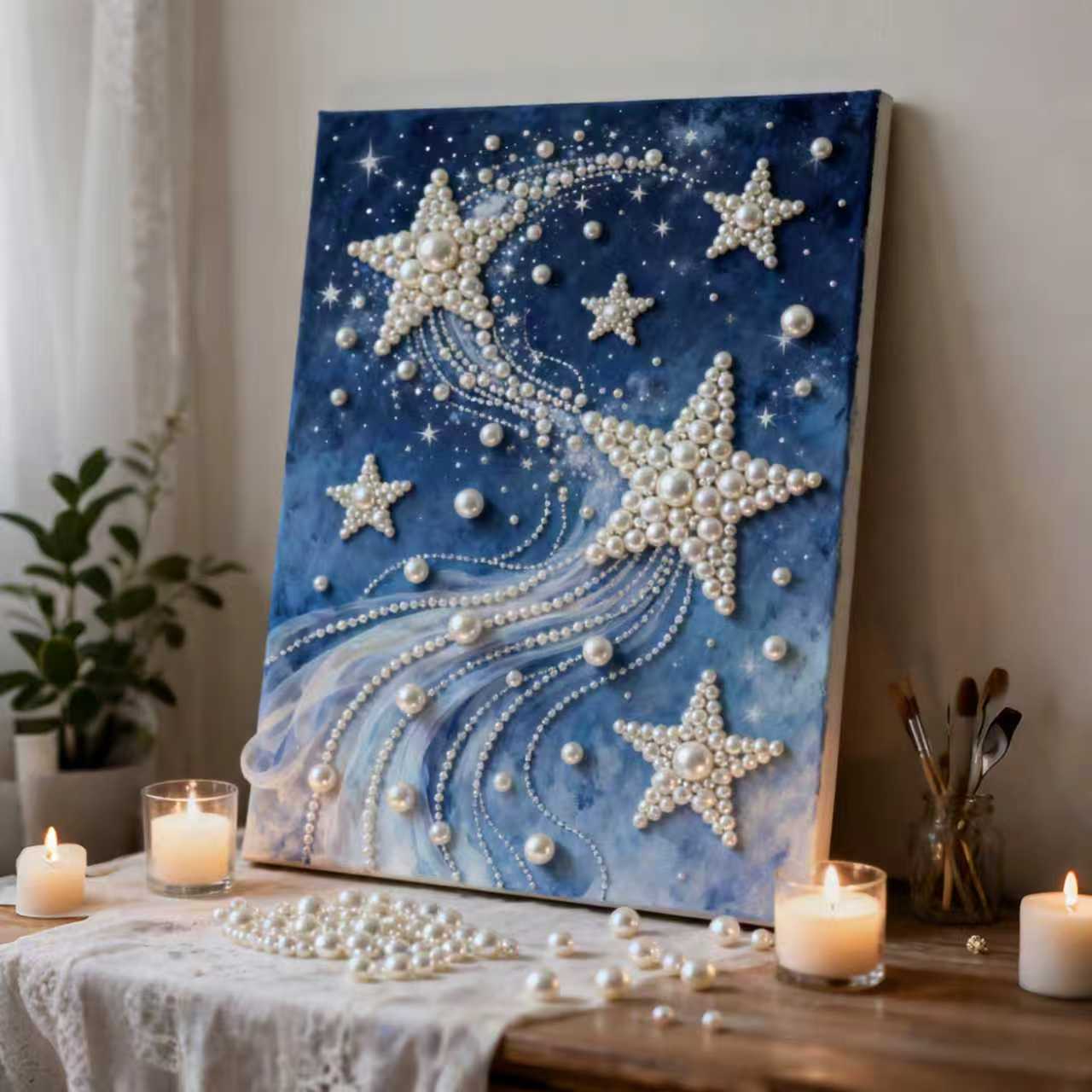 Pearl Art Canvas Kit – Gem Painting Wall Decor (15.7”×19.7”) DIY Craft Set DIY Craft Tool - SummitGH