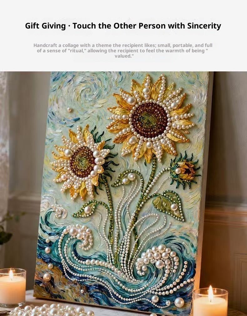 Pearl Art Canvas Kit – Gem Painting Wall Decor (15.7”×19.7”) DIY Craft Set DIY Craft Tool - SummitGH
