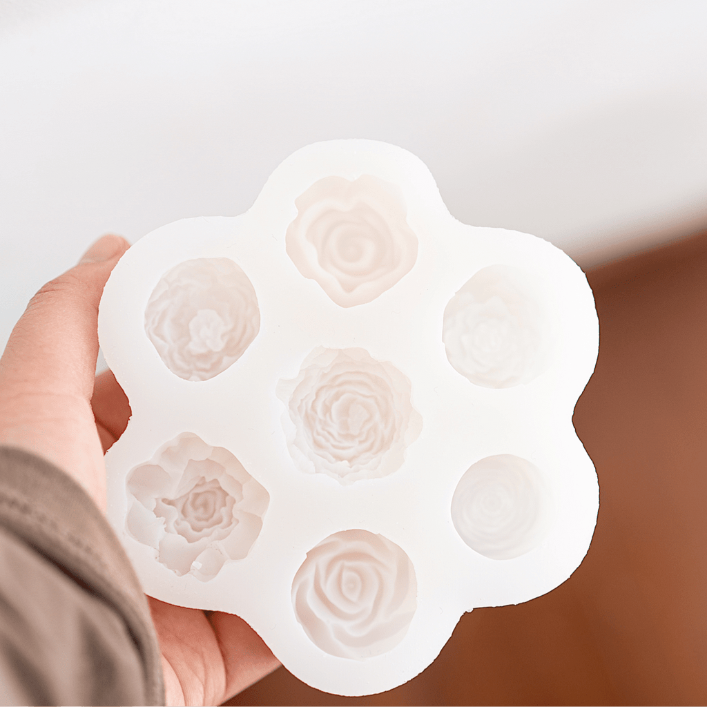 7 - Cavity Flower Silicone Mold Set for Candles & Resin - DIY Floral Craft Mold for Beginners Candle Mold DIY Craft Tool - SummitGH