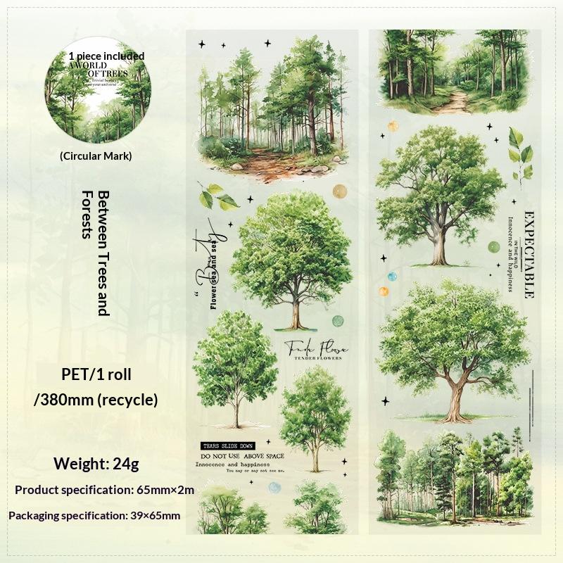 Botanical Cottagecore PET Sticker Roll | 6-Roll Aesthetic Set - SummitGH
