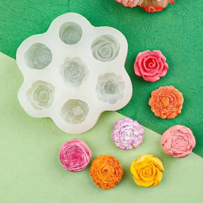 Floral Craft Silicone Mold Set| For Rose & Peony Scented Candles, Cake Decor & Plaster DIY- SummitGH