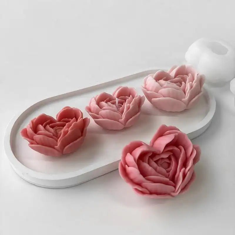 Heart Flower Silicone Mold - DIY Candles, Resin Art & Soap Making Candle Making Supplies DIY Craft Tool - SummitGH