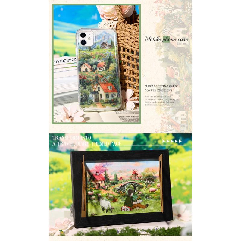 Scenic Town Landscape PET Sticker Roll | 6-Roll Cottagecore Set - SummitGH
