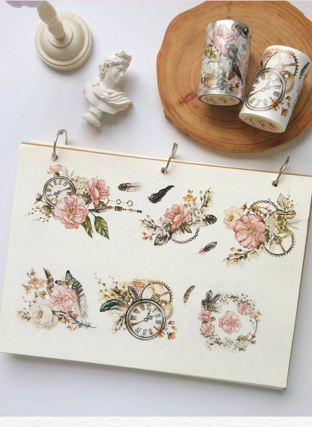 Vintage Floral Washi Tape Set for Journaling – PET & Washi Tape Rose Story Collection for Bullet Journal, Scrapbooking & DIY Crafts Home & Living → Arts & Crafts → Craft Supplies → Stickers DIY Craft Tool - SummitGH