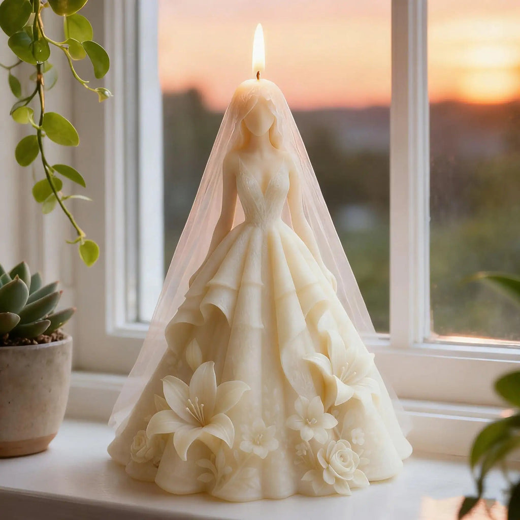Bridal Silhouette Candle Mold| 3D Silicone Mold for Wedding-Themed Candles & Plaster Keepsakes - SummitGH