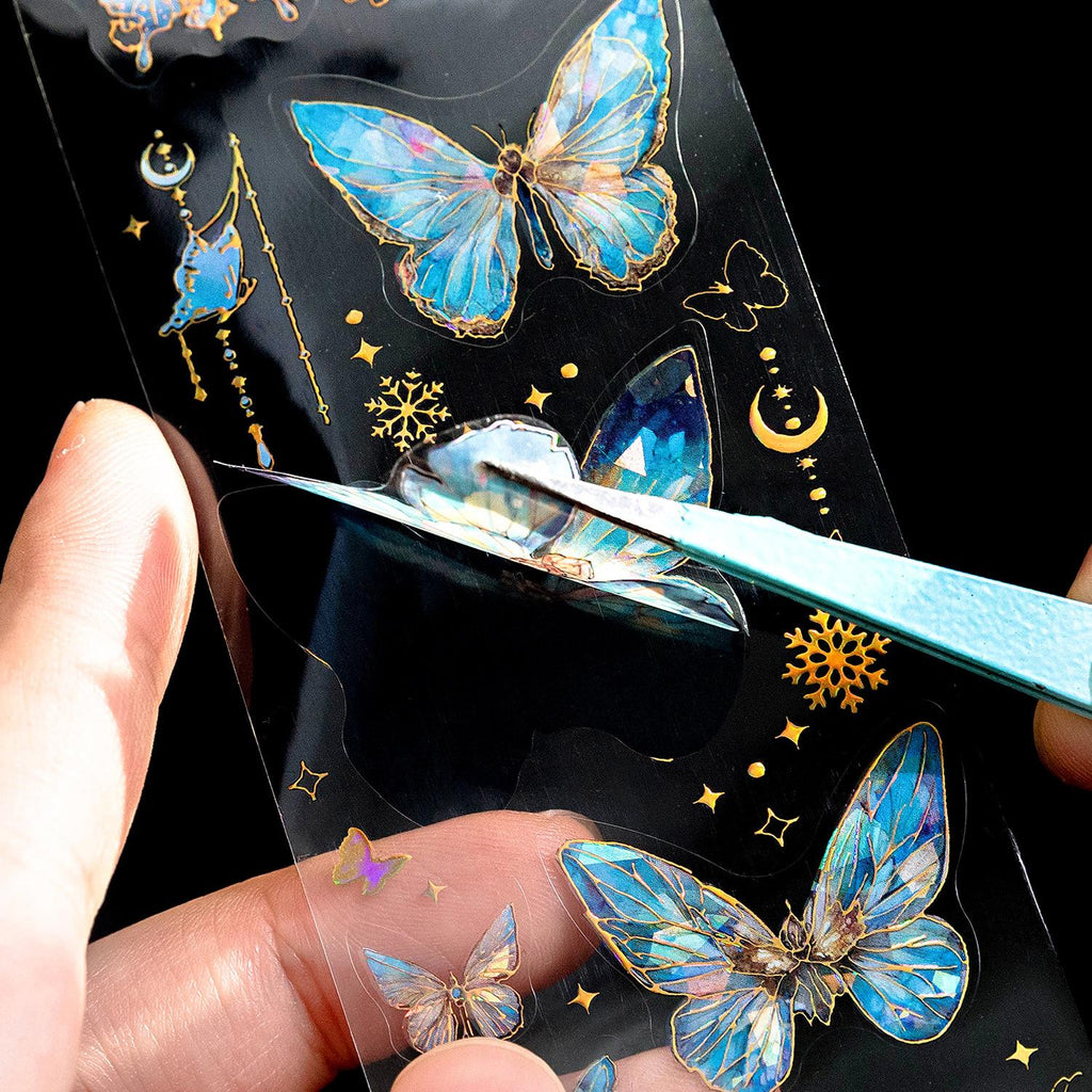 Crystal Holographic Butterfly Sticker Roll | 6-Roll DIY Set - SummitGH