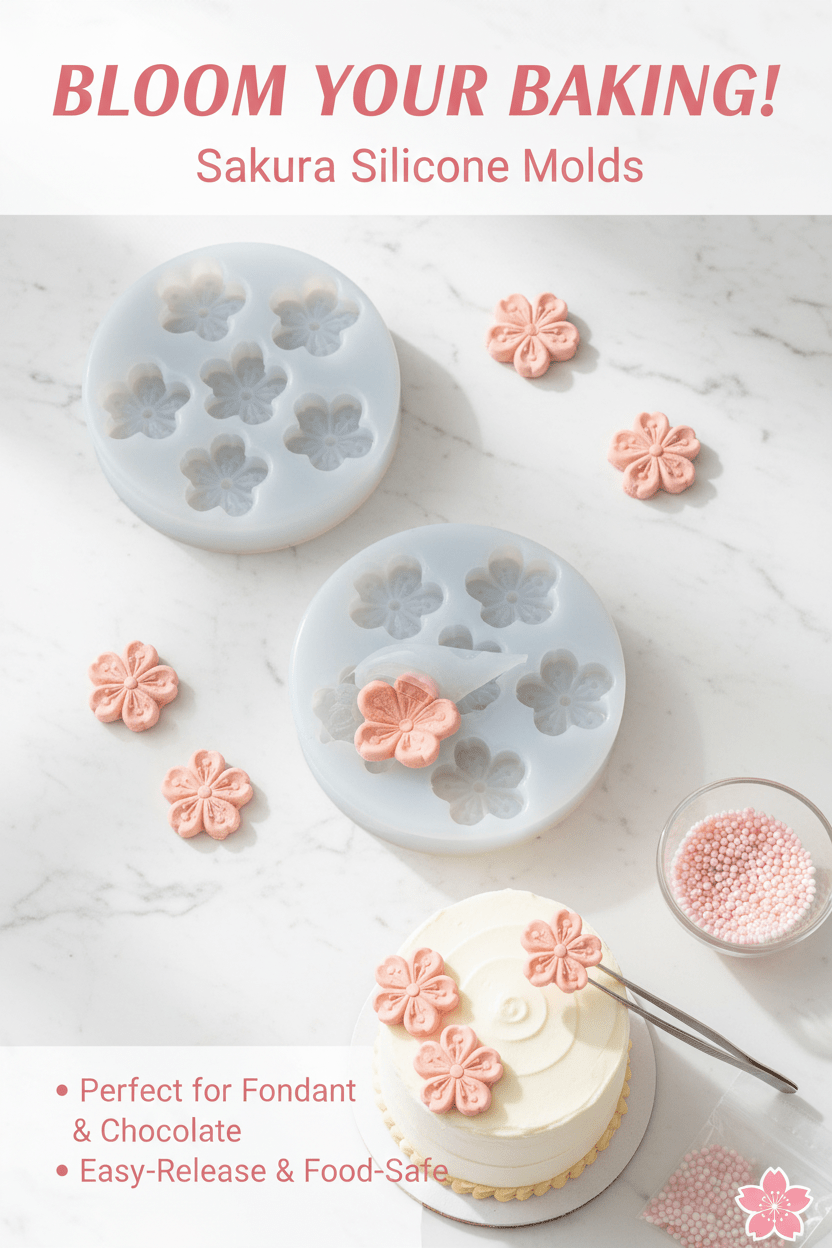 Sakura Silicone Mold |Fondant & Cake Decorating Tools for Mousse, Chocolate, Plaster and Resin Art-SummitGH