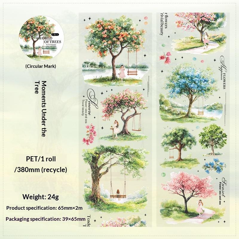 Botanical Cottagecore PET Sticker Roll | 6-Roll Aesthetic Set - SummitGH