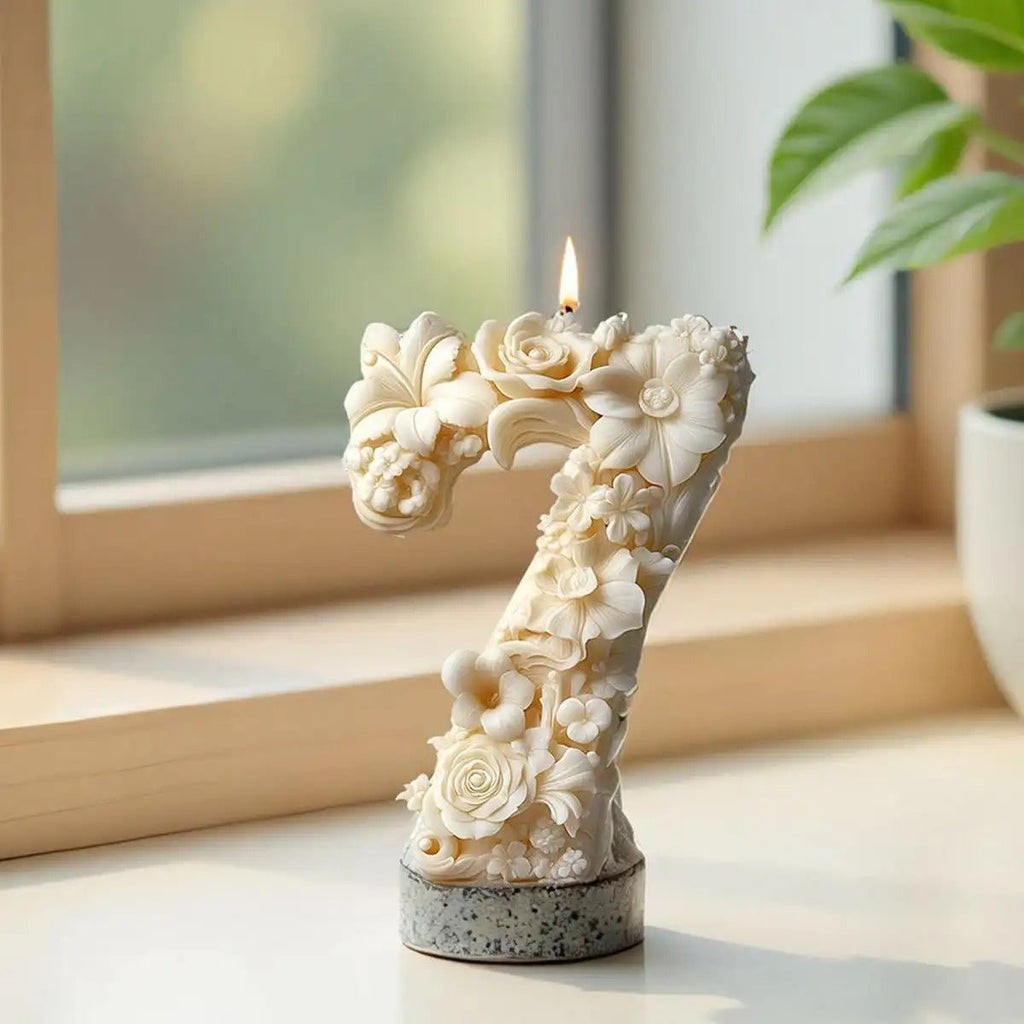 Flower Digital Silicone Mould 3D Silicone Mold for Scented Candles & Plaster Sculptures Candle Mold DIY Craft Tool - SummitGH