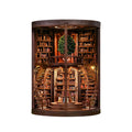 Wisdom Rings DIY Book Nook Kit – Wooden Miniature Bookshelf Model for Home Decor & Creative Crafting - SummitGH