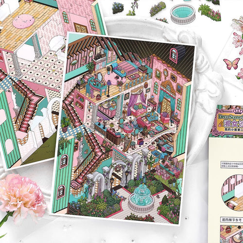 Vintage Room 2.5D Stickers for Scrapbooking & DIY Crafts - Mini Scene Diorama #product_typeSummitGH